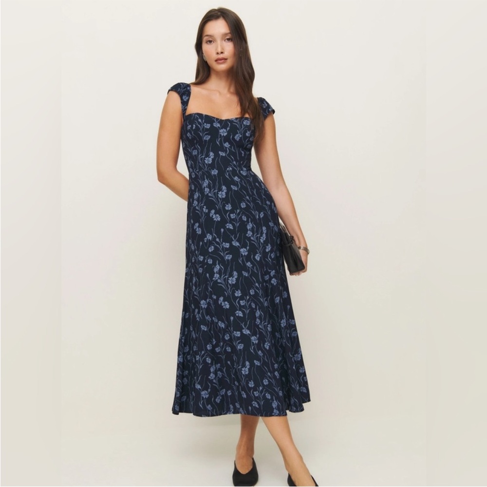 Reformation Bryson dress Georgia Blue